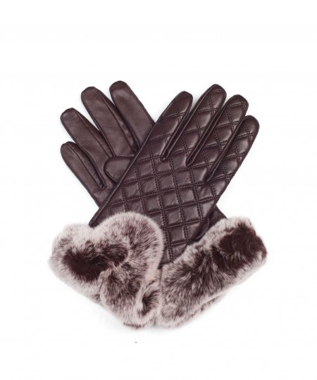 UGG Touch Screen Rabbit Fur Gloves