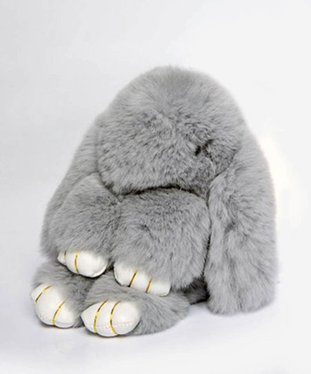 Rex Bunny Bag Hang Key Rings - Grey