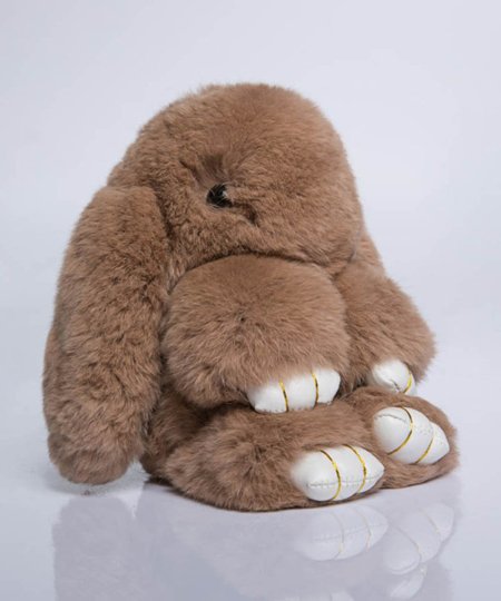 Rex Bunny Bag Hang Key Rings - Chestnut