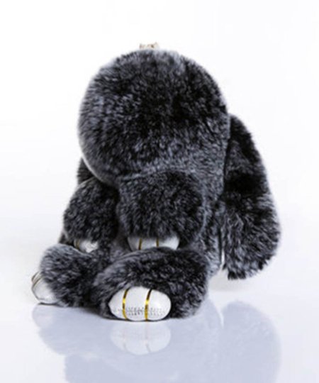 Rex Bunny Bag Hang Key Rings - Charcoal