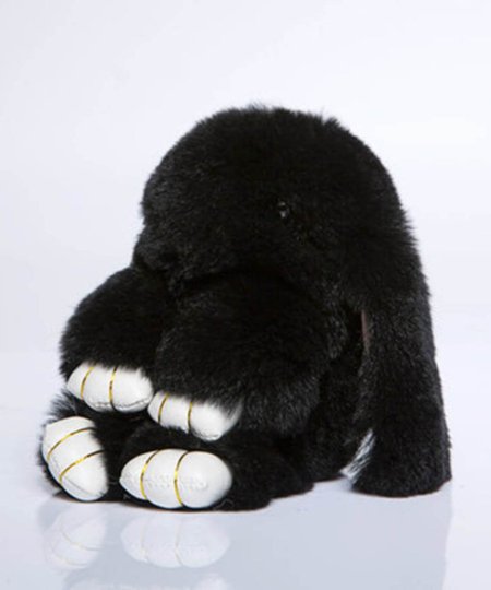 Rex Bunny Bag Hang Key Rings - Black