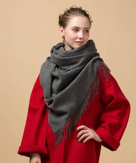 Mitchell-Y Cashmere, Wool Shawls - Charcoal