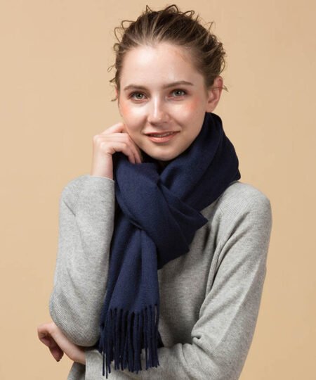 Mitchell-Y Cashmere, Wool Shawls - Navy