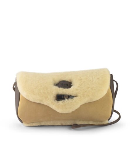 UGG Medium Flapover Sheepskin Bag - Chestnut