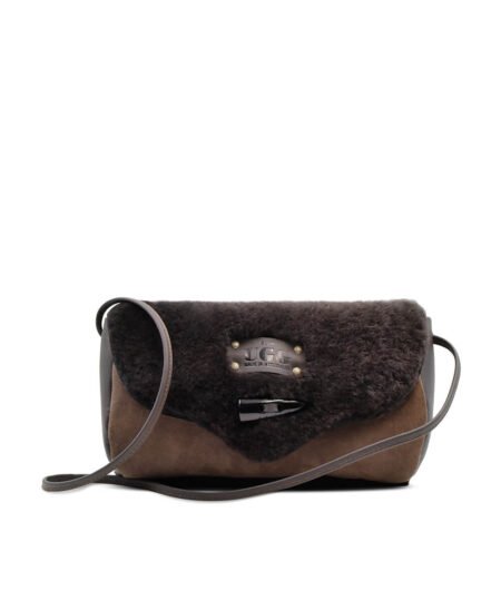 UGG Medium Flapover Sheepskin Bag - Chocolate