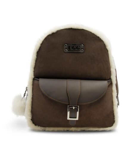UGG Large Sheepskin Backpack - Chocolate