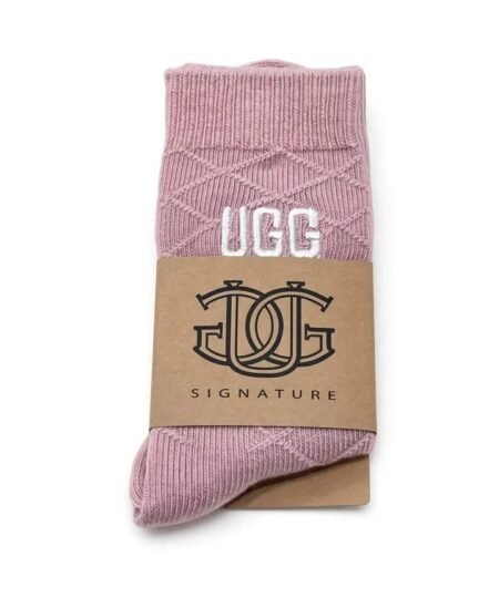 Pink UGG Knitted Crew Socks